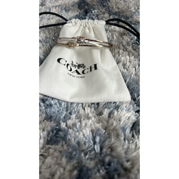 NEW Coach SET 3 Signature Bangles/BRACELETS- GOLD, SILVER, ROSE GOLD - Picture 5 of 5